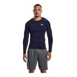Under Armour Black HeatGear Fitted Long Sleeve Athletic Top Men's Size XL